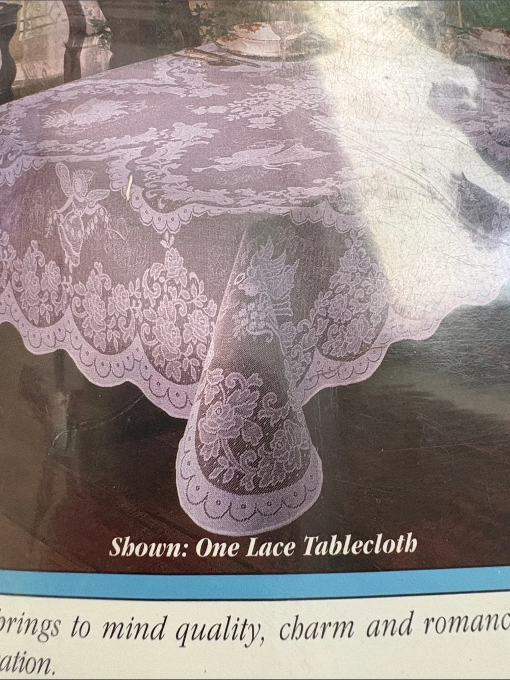 Vintage Quaker Lace “Angels” 60”x 84” Oblong Tablecloth